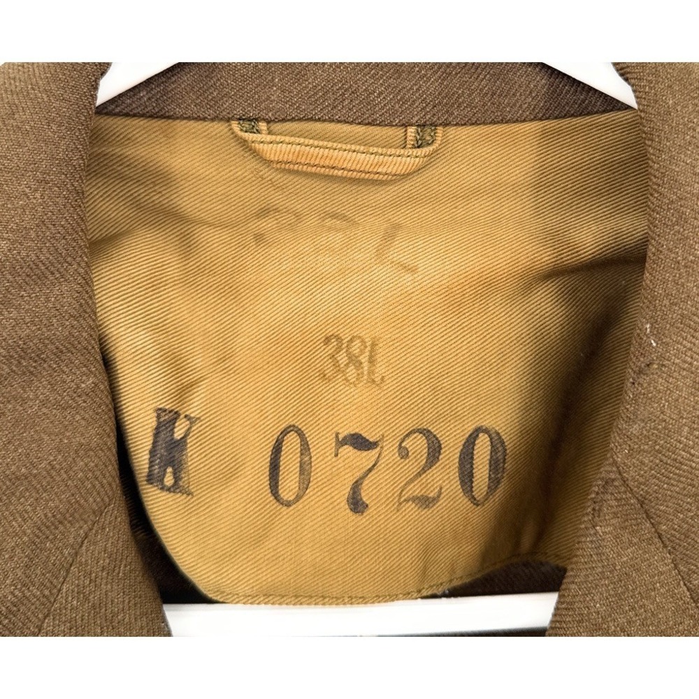WWII Army‎ Service Forces Coat Jacket Brown Private - Picture 2 of 8